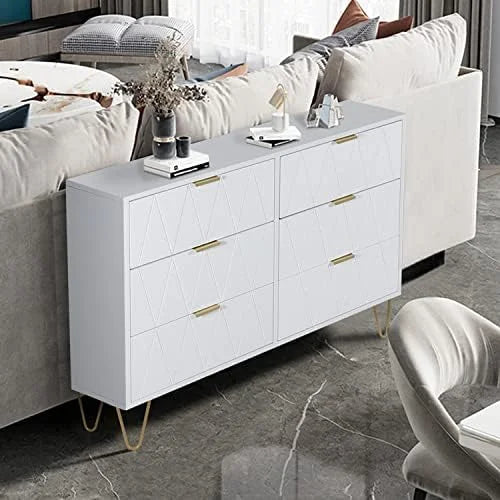 4 Drawer Dresser Chest Cabinet Organizer with Metal Legs O515
