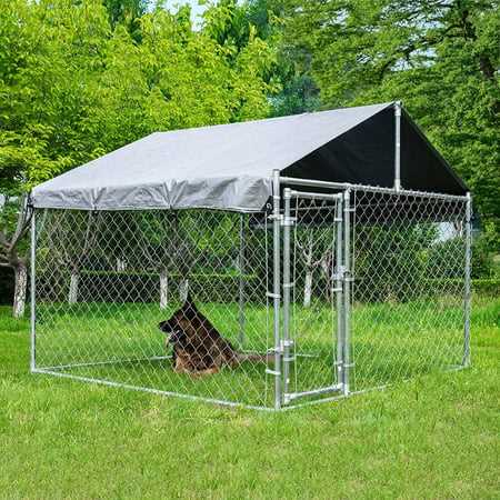 Large Outdoor Dog Kennel with Waterproof UV-Resistant Cover A9014