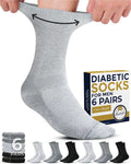 6 Pairs Crew Diabetic Socks Z5248