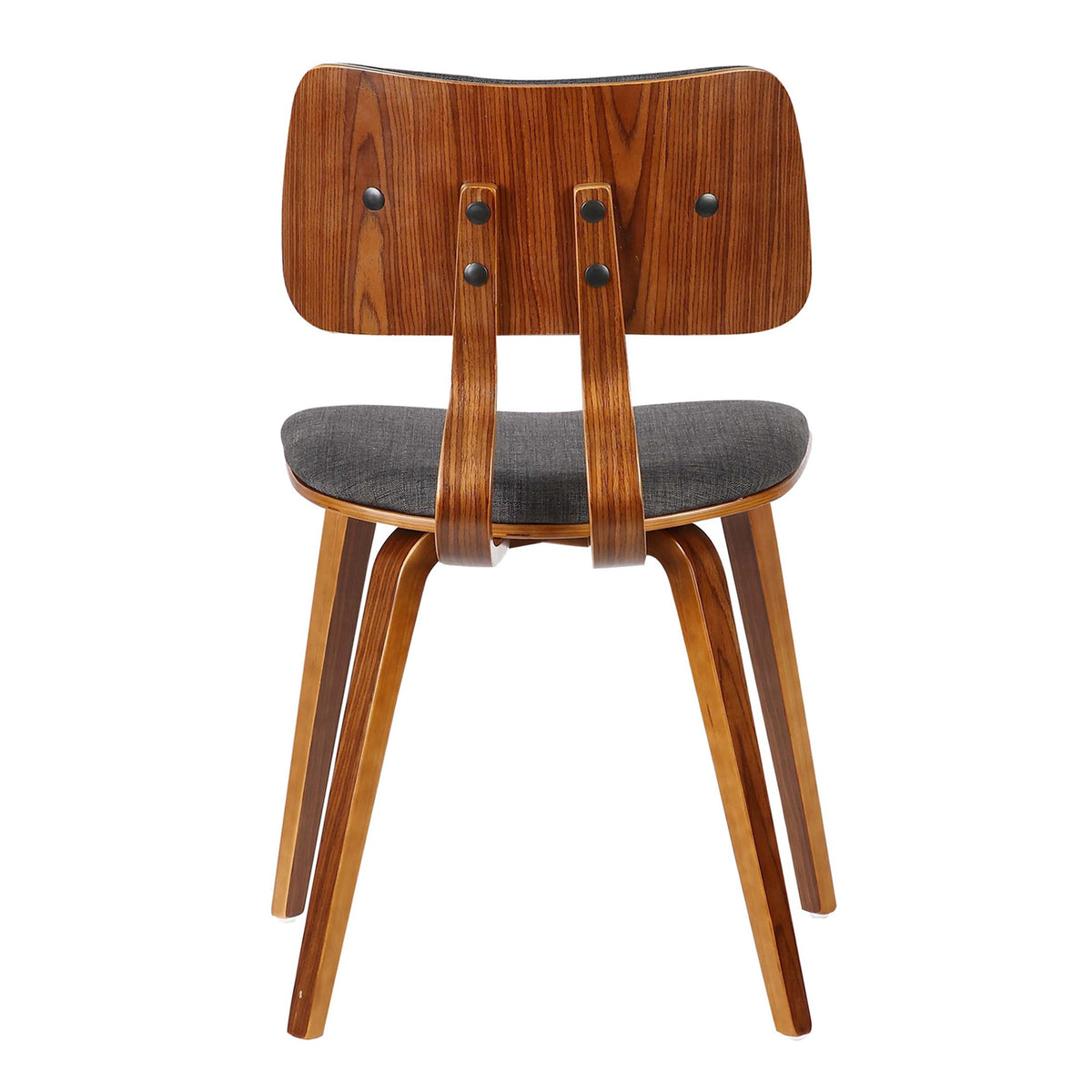 Walnut Wood and Charcoal Fabric Dining Chair M717