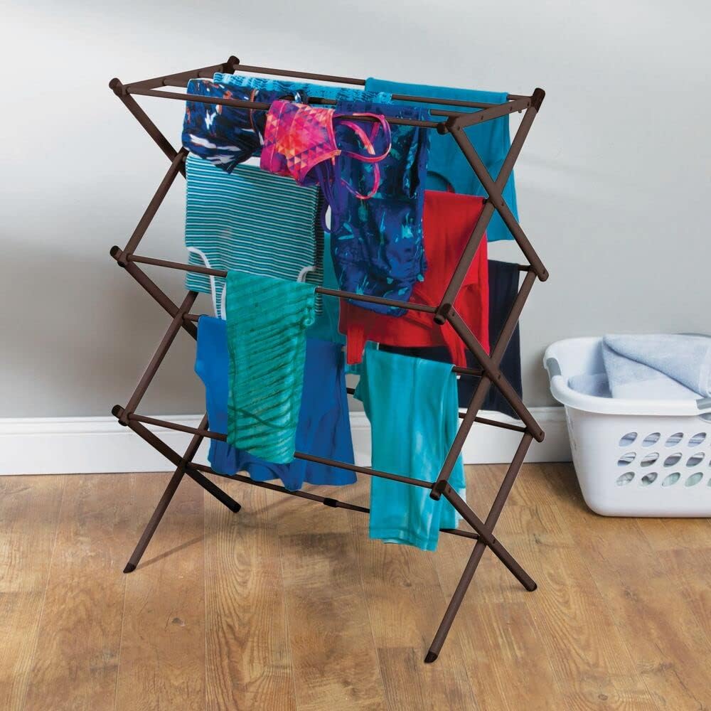 Bronze Tall Foldable Laundry Drying Rack L90912