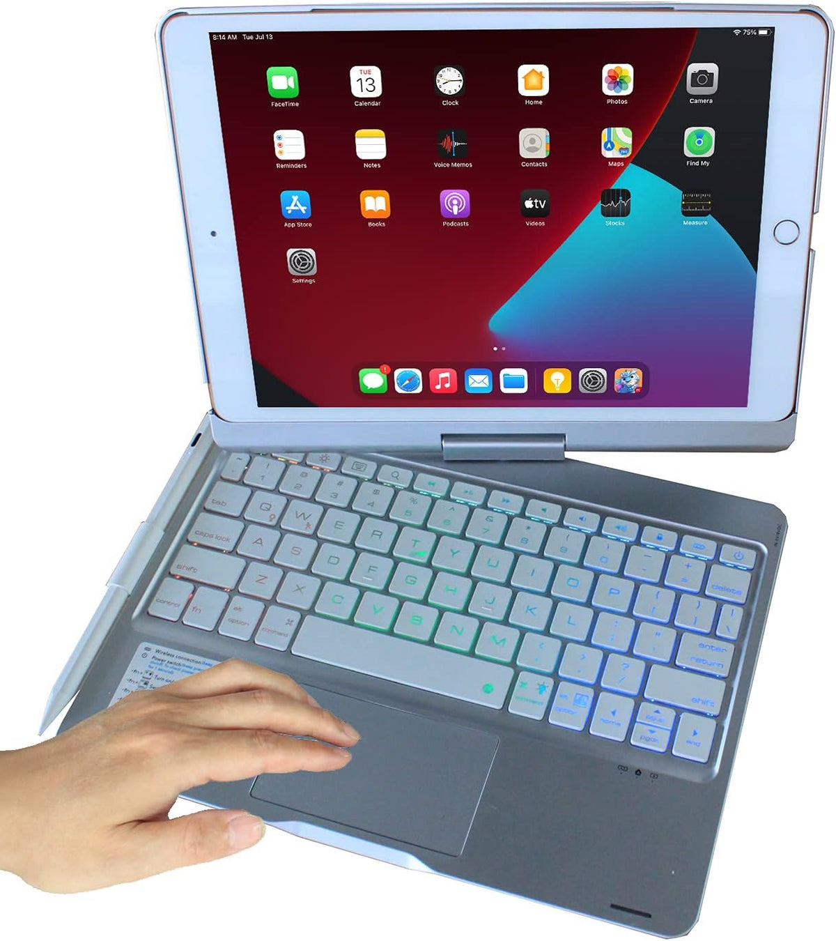 Black Touchpad Keyboard Case for iPad Air and iPad Pro K2678