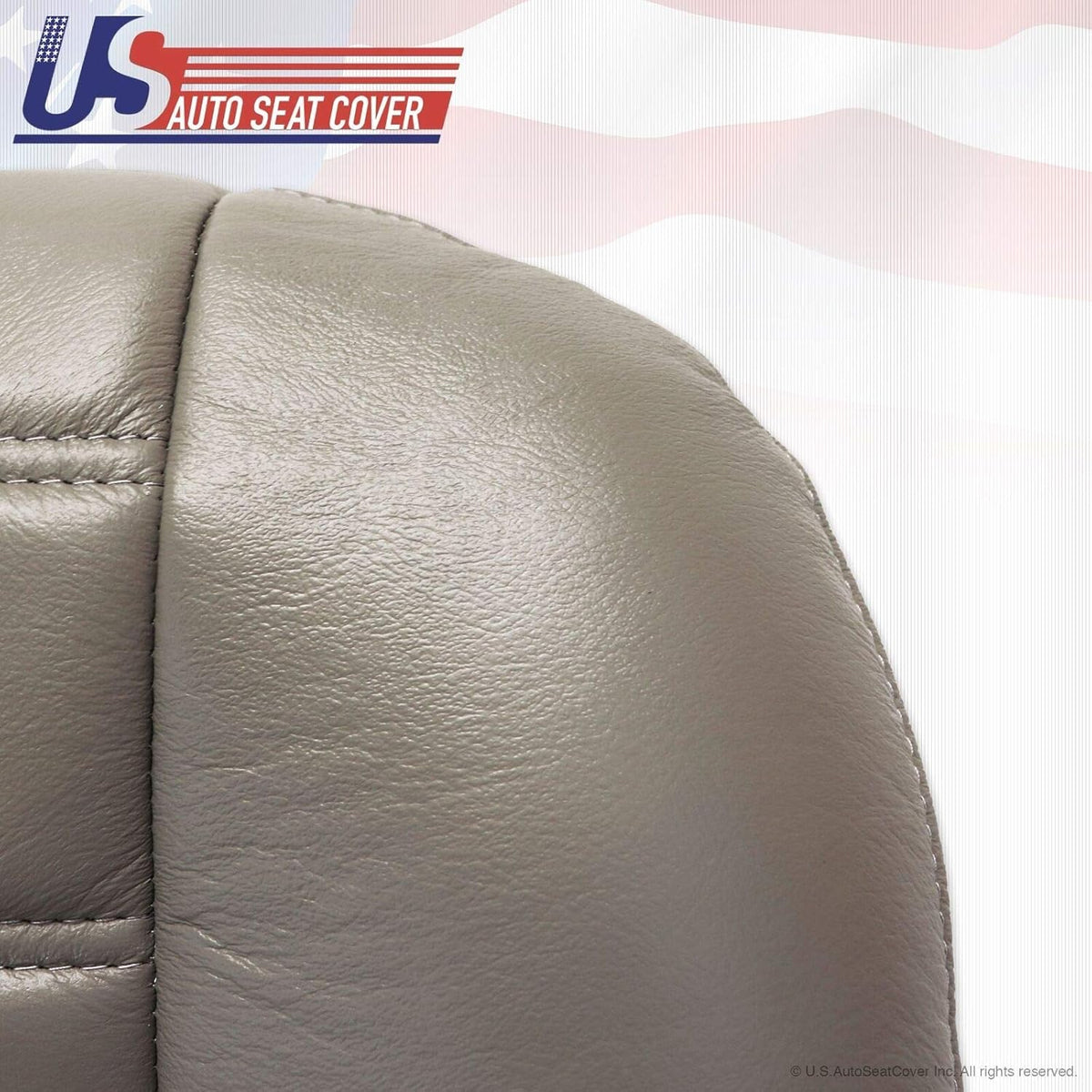 Wheat Gray Genuine Leather Seat Cover Y571312