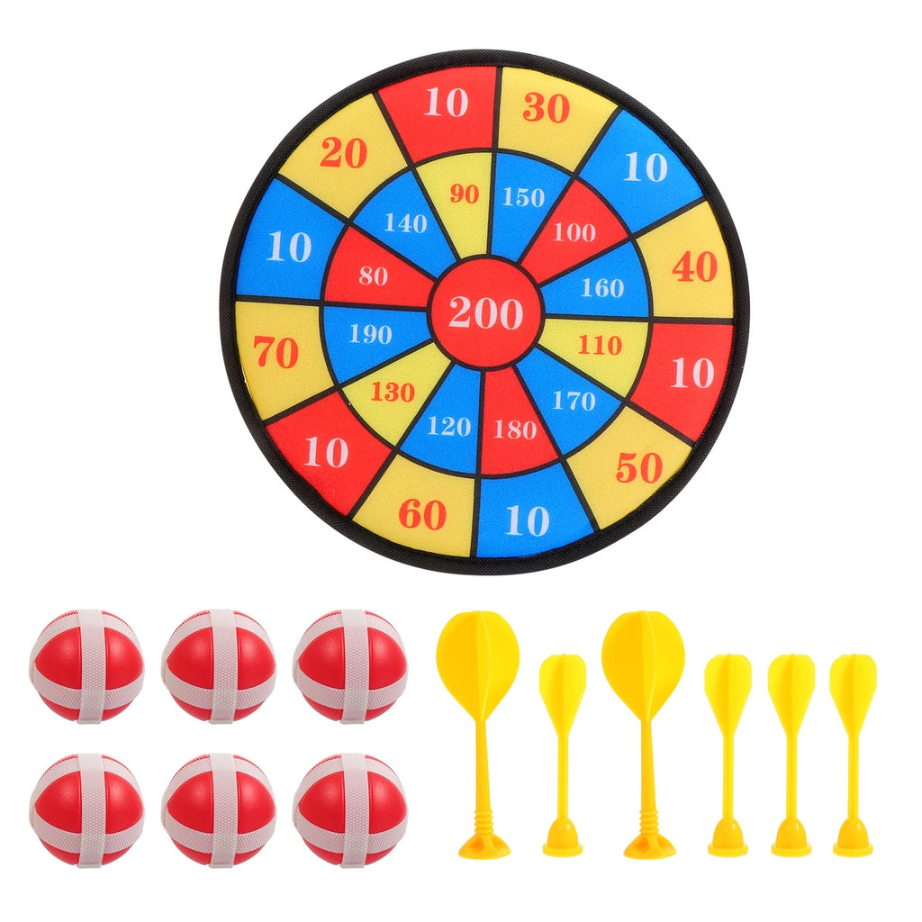 13Pcs Kids Sticky Balls Darts Board Toys D970133