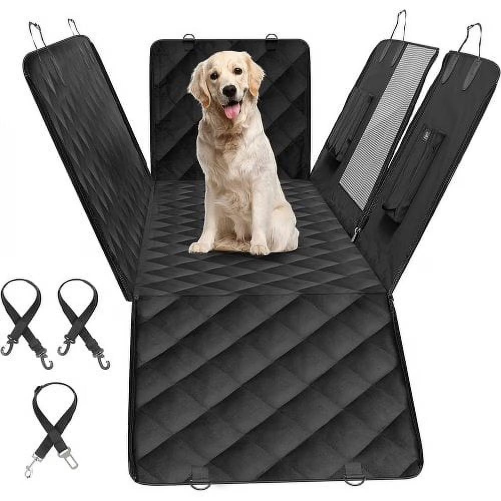 100% Waterproof Dog Car Seat Cover with Mesh Window J5878