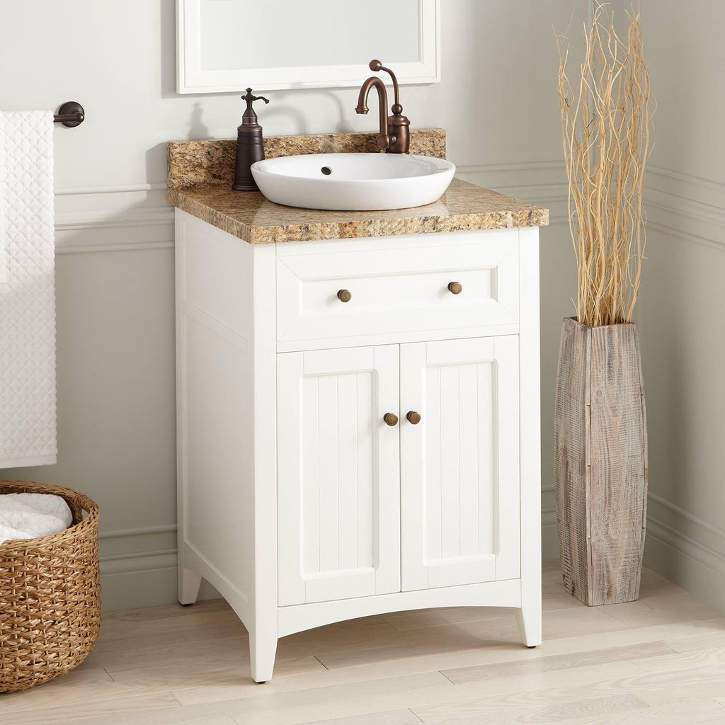 White Wood Vanity Cabinet Z6598