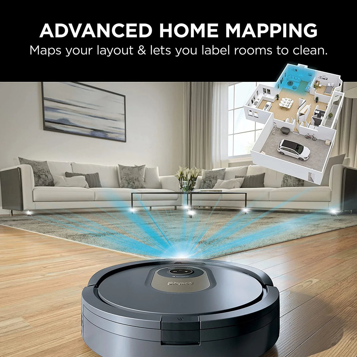 Robot Vacuum with Self-Cleaning Brushroll, Home Mapping, Gray R1101