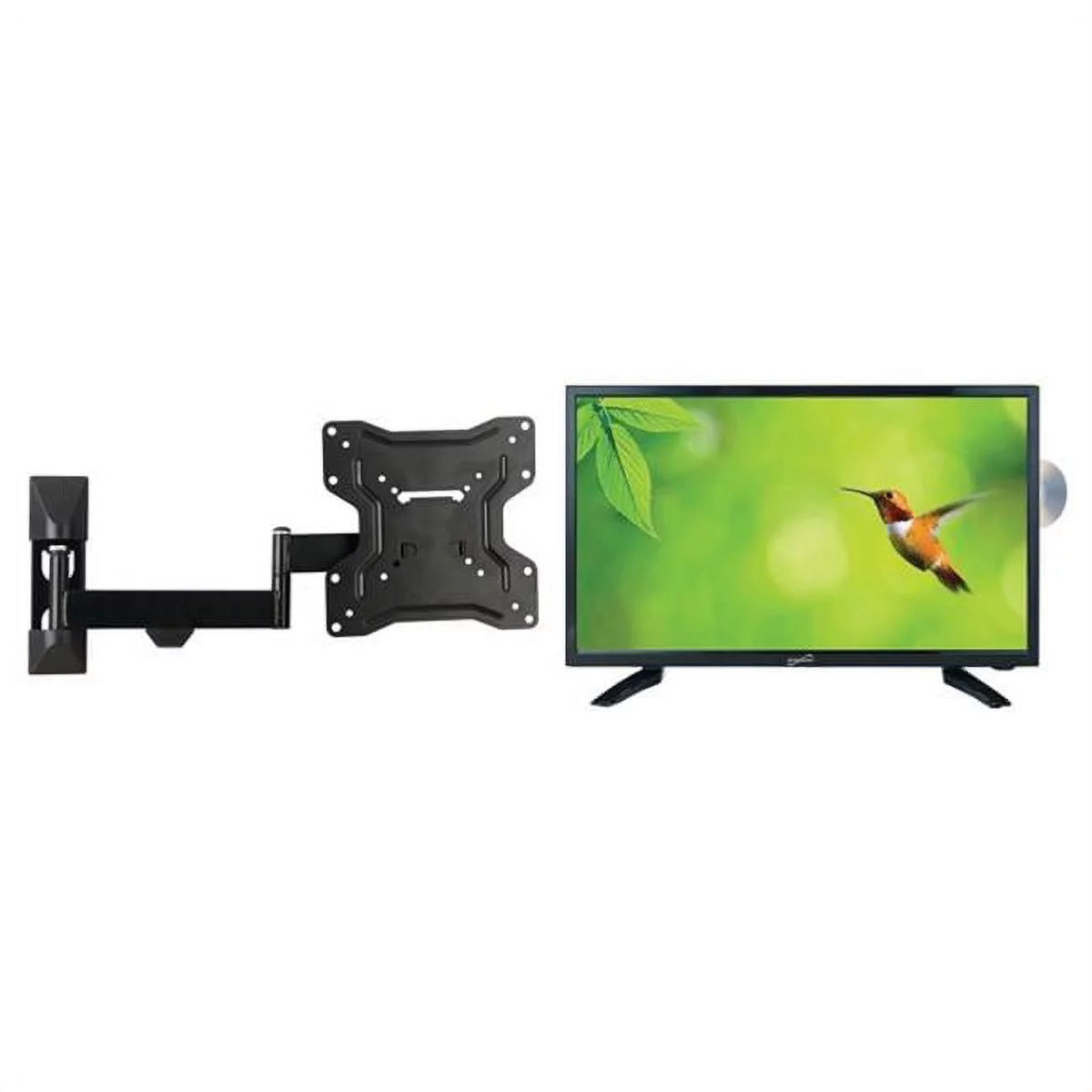 18.5 in. HD 720P Portable LED TV-DVD Combo & Full-Motion Mount O680