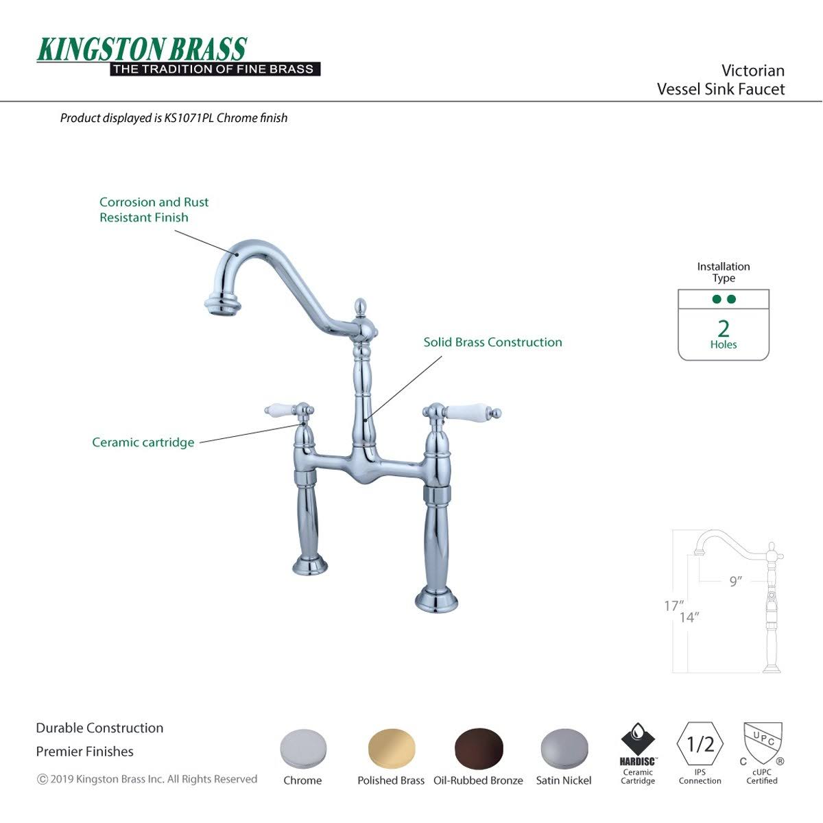Polished Chrome Vessel Sink Faucet S126
