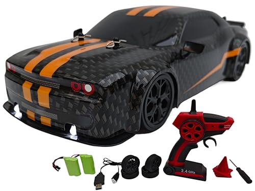2.4G 1:14 Remote Control Drift Car with 2 Rechargeable Battery LED 4WD X5937