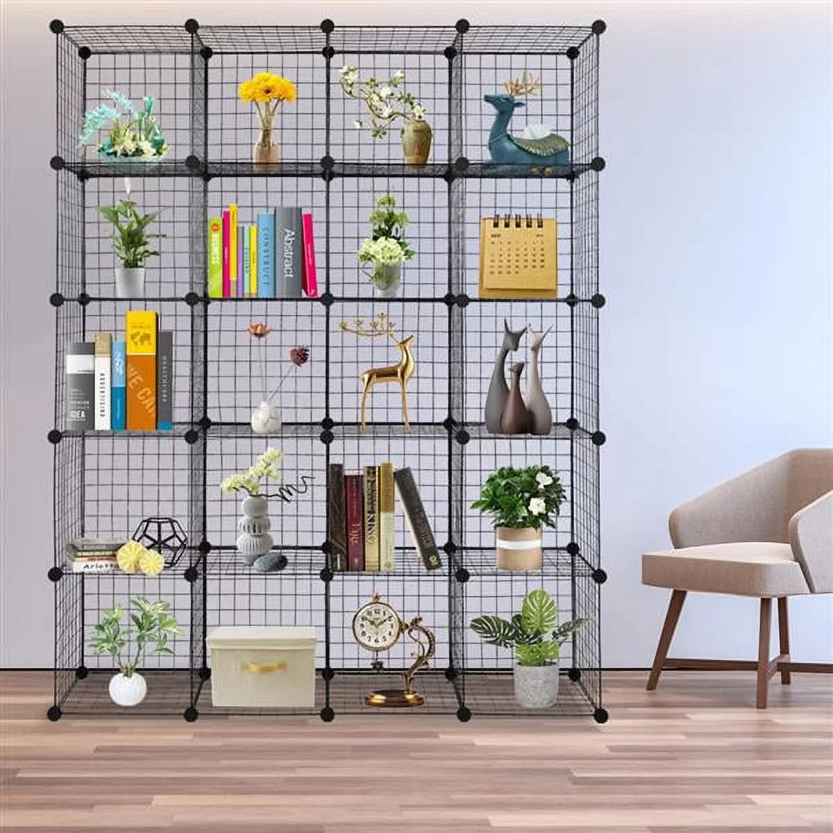 Metal Wire Cube Storage Organizer Shelves C265341