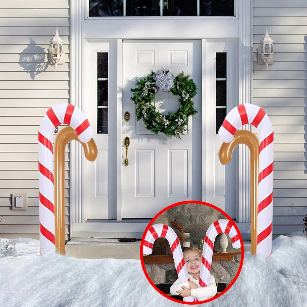 Inflatable Candy Canes Christmas Balloons Outdoor Decoration B9059