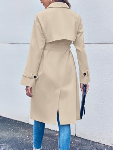 Women's Double Breasted 3/4 Long Trench Coat G50743