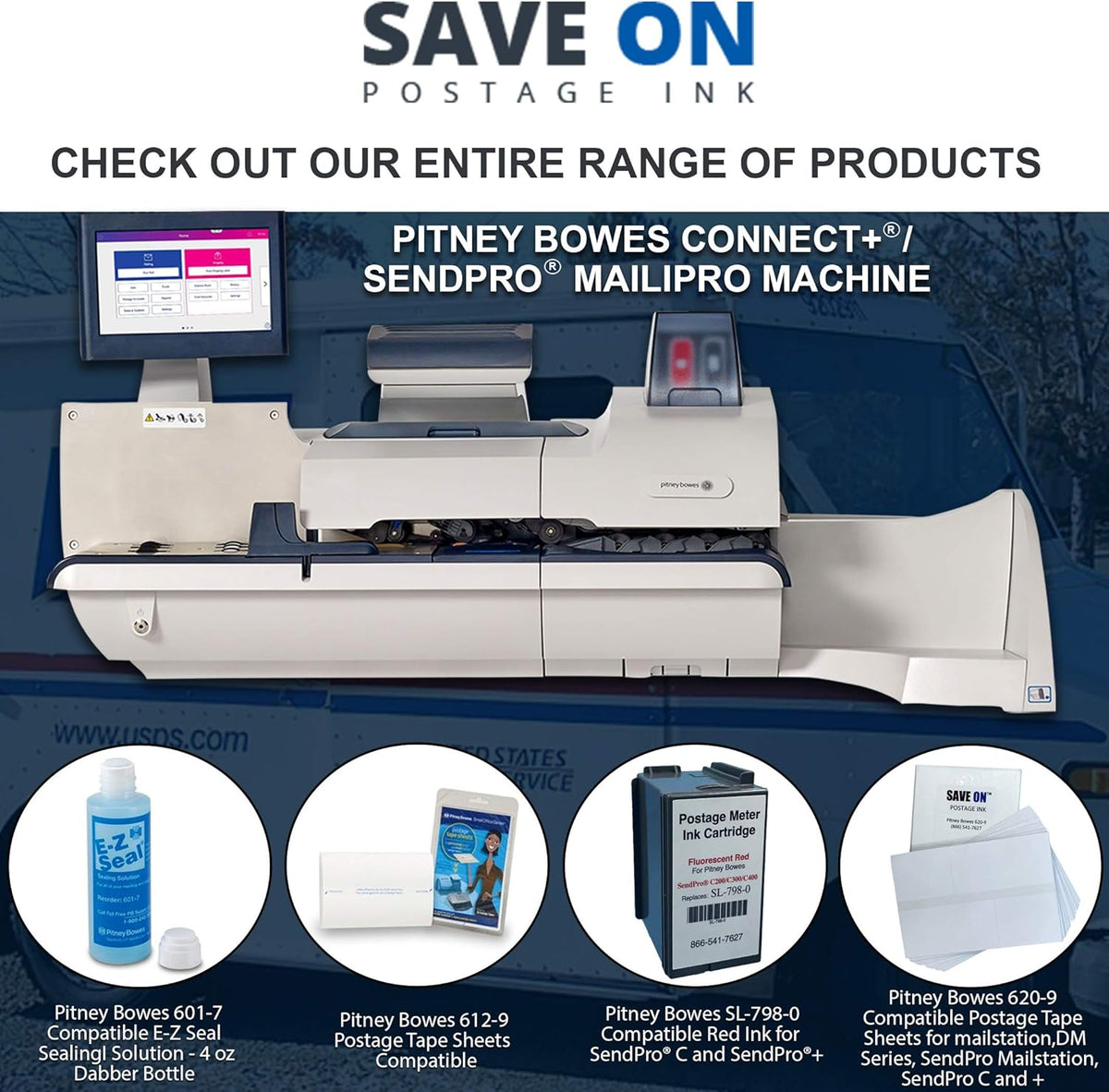 Red Ink Cartridge for Postage Meter Q43775