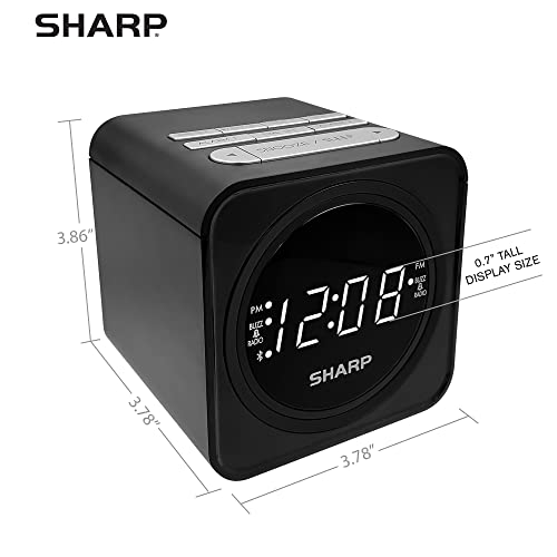 FM Clock Radio with Bluetooth Speaker and Dual Alarms S73773