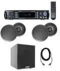 6.5" Black Ceiling Speaker Bluetooth Receiver Subwoofer V624
