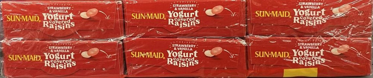 12 Boxes Strawberry & Vanilla Yogurt California Raisins C316443
