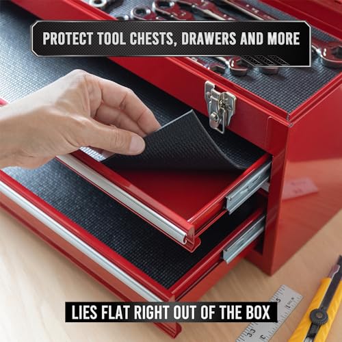 Black 24" x 10 ft Tool Box Drawer Liner I895