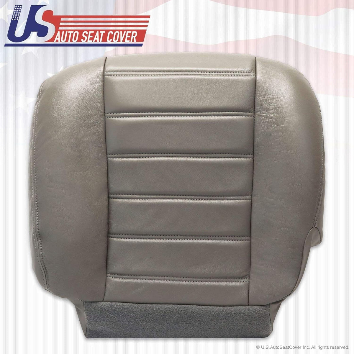 Wheat Gray Genuine Leather Seat Cover Y571312