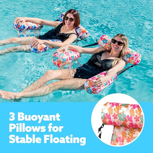 2 Pack Inflatable Pool Floating Lounge Chairs V154