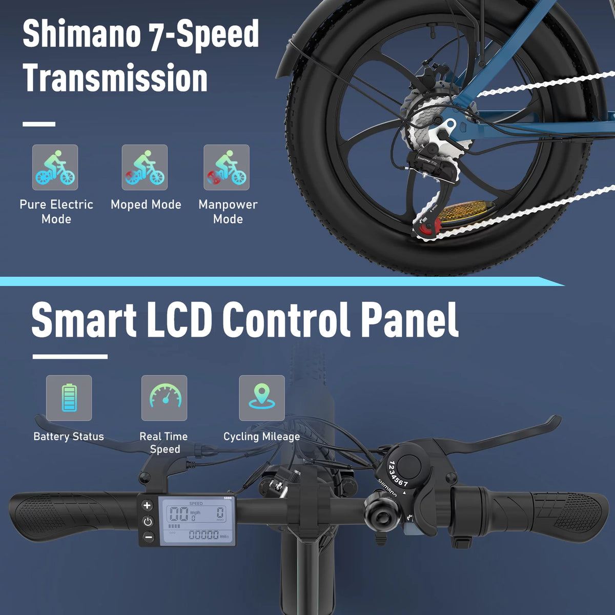 500W Fat Tire Electric Bike 11.2Ah 36V T9143