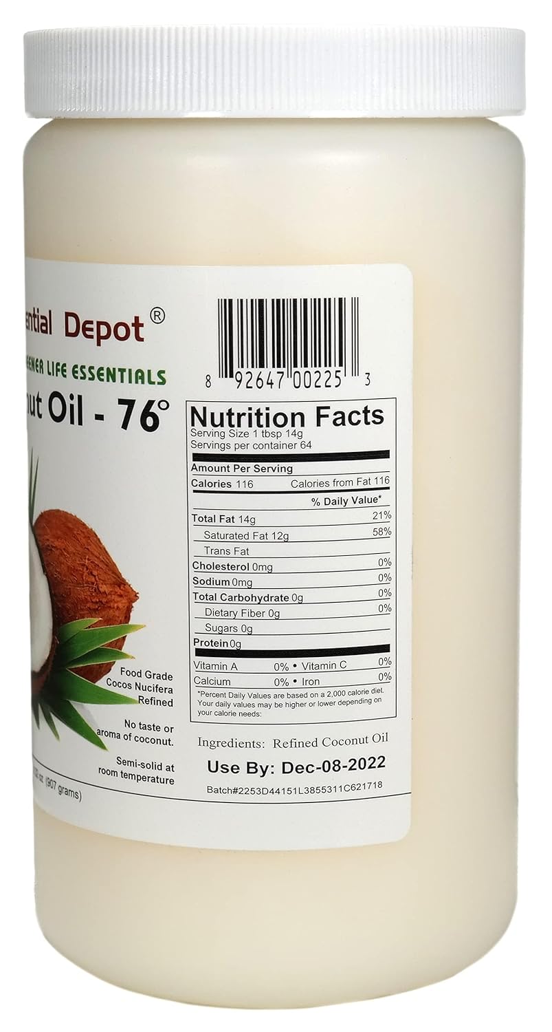 1 Quart 32 oz Food Grade Coconut Oil T3579