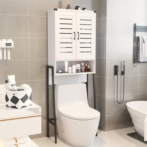 White 2-Door Over Toilet Storage Cabinet U308295