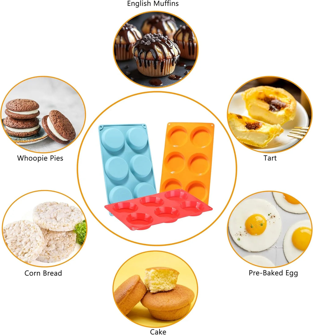 3" Round Silicone Egg Mold Pan X9280