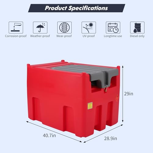 58 Gallon Diesel Transfer Tank with 12V Electric Fuel Pump G6938