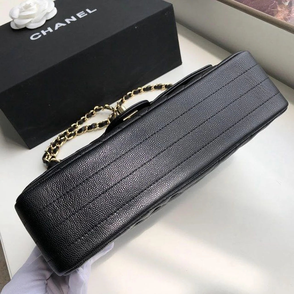 Black Chevron Shoulder and Crossbody Handbag M48423