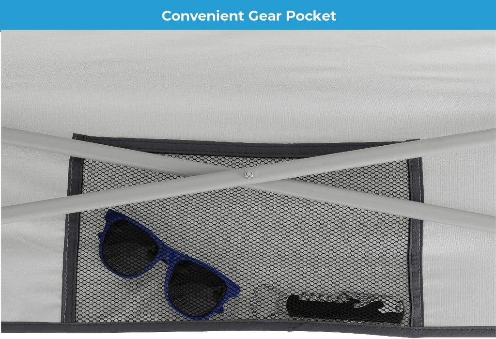 Gray 8 ft x 8 ft Straight Leg Canopy Tent with Carry Bag I320