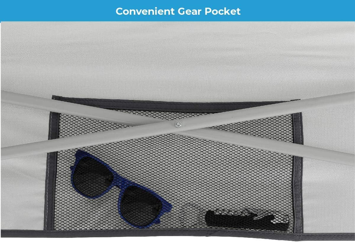 Gray 8 ft x 8 ft Straight Leg Canopy Tent with Carry Bag I320