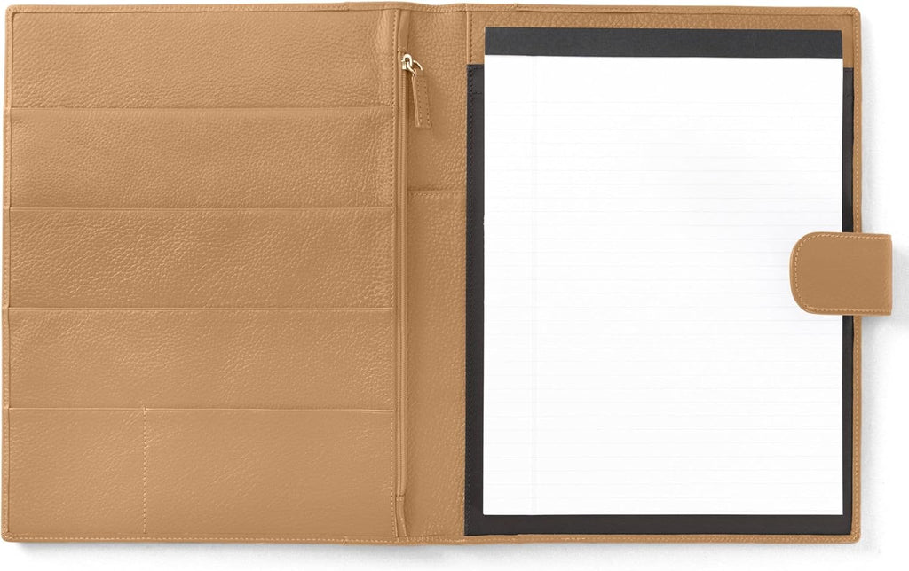 Cognac Full Grain Leather Portfolio A4 Organizer with Tablet Pocket G667