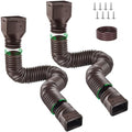 2 Pack Flexible Rain Gutter Downspout Extenders Black P804