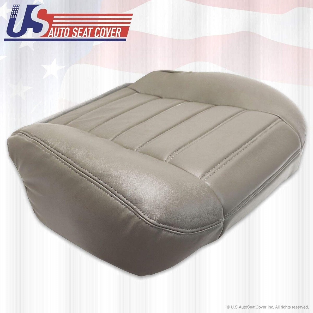 Wheat Gray Genuine Leather Seat Cover Y571312