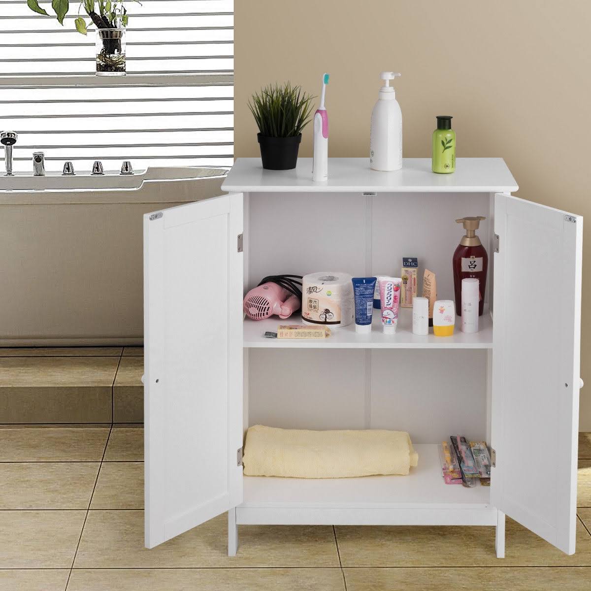 Bathroom Floor Storage Double Door Cabinet C2981