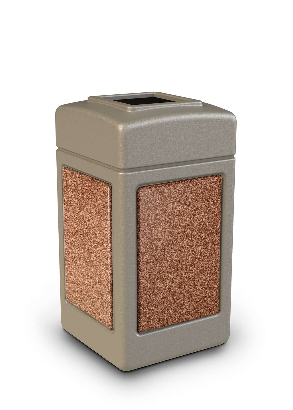 42 Gallon Beige Trash Receptacle F728