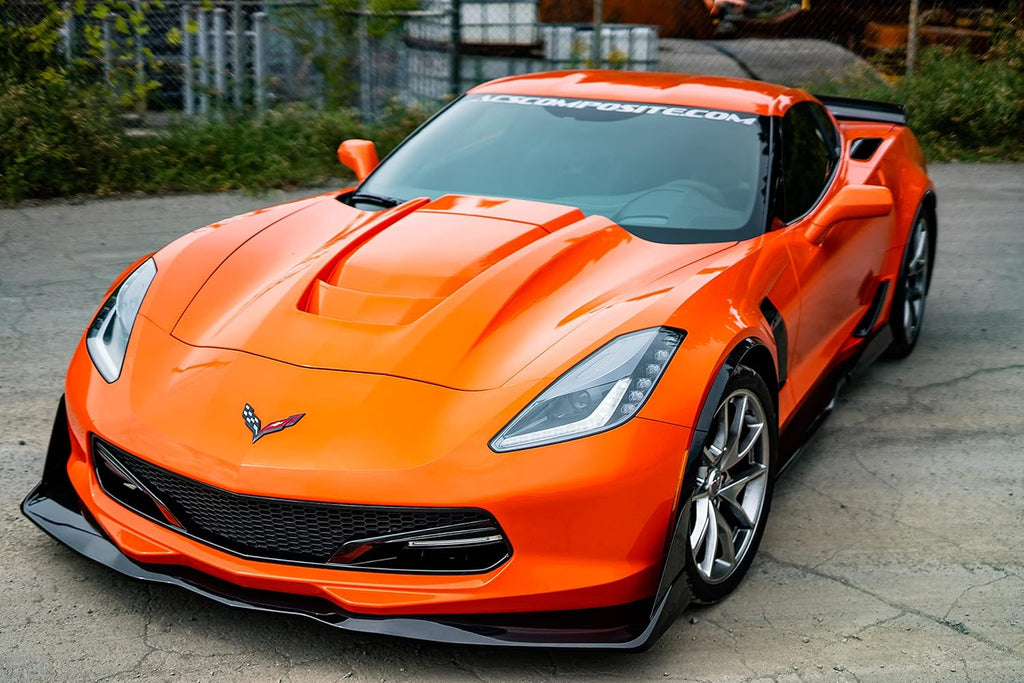 Carbon Flash Metallic Black Front Lip Splitter for C7 Corvette F678475