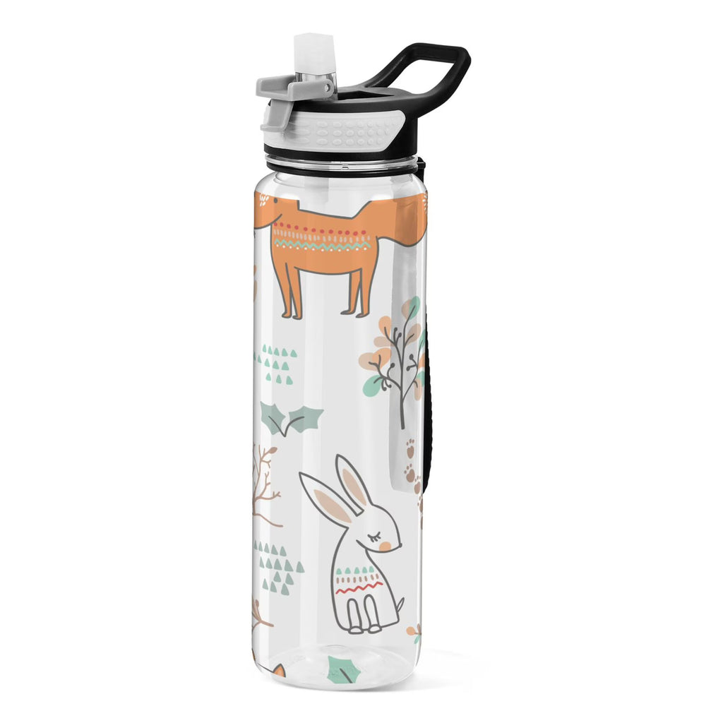 32oz Tritan Leakproof Clear Water Bottle with Straw C7412