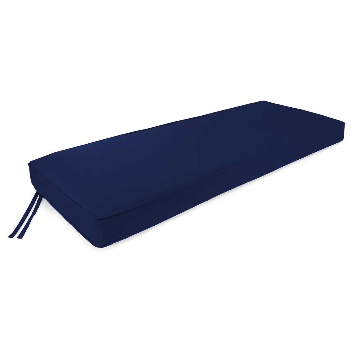 47" x 17" Canvas Navy Outdoor Settee Swing Bench Cushion with Ties and Welt S5992