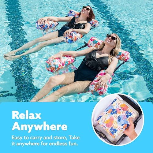 2 Pack Inflatable Pool Floating Lounge Chairs V154