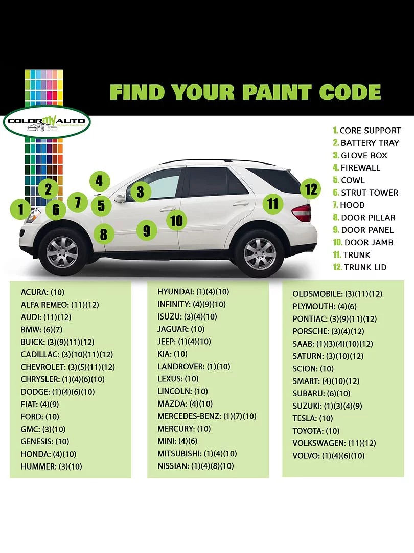 Aspen Green Metallic Base Coat Automotive Paint Aerosol L595373