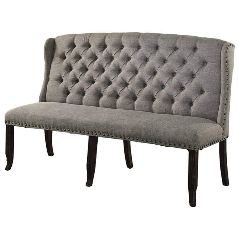 Light Gray Settee U9694