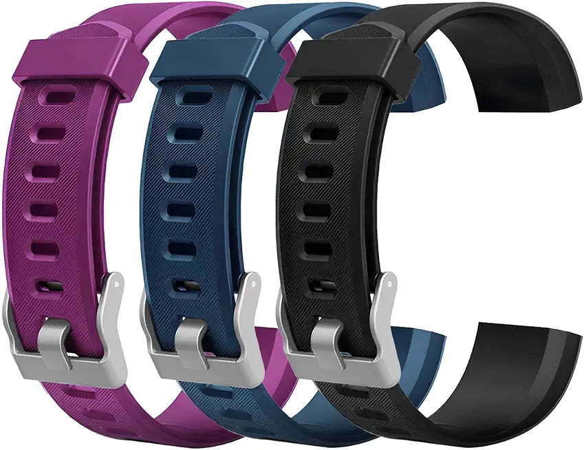 3 Pcs Watch Bands Replacement Set Purple Blue Black Z250