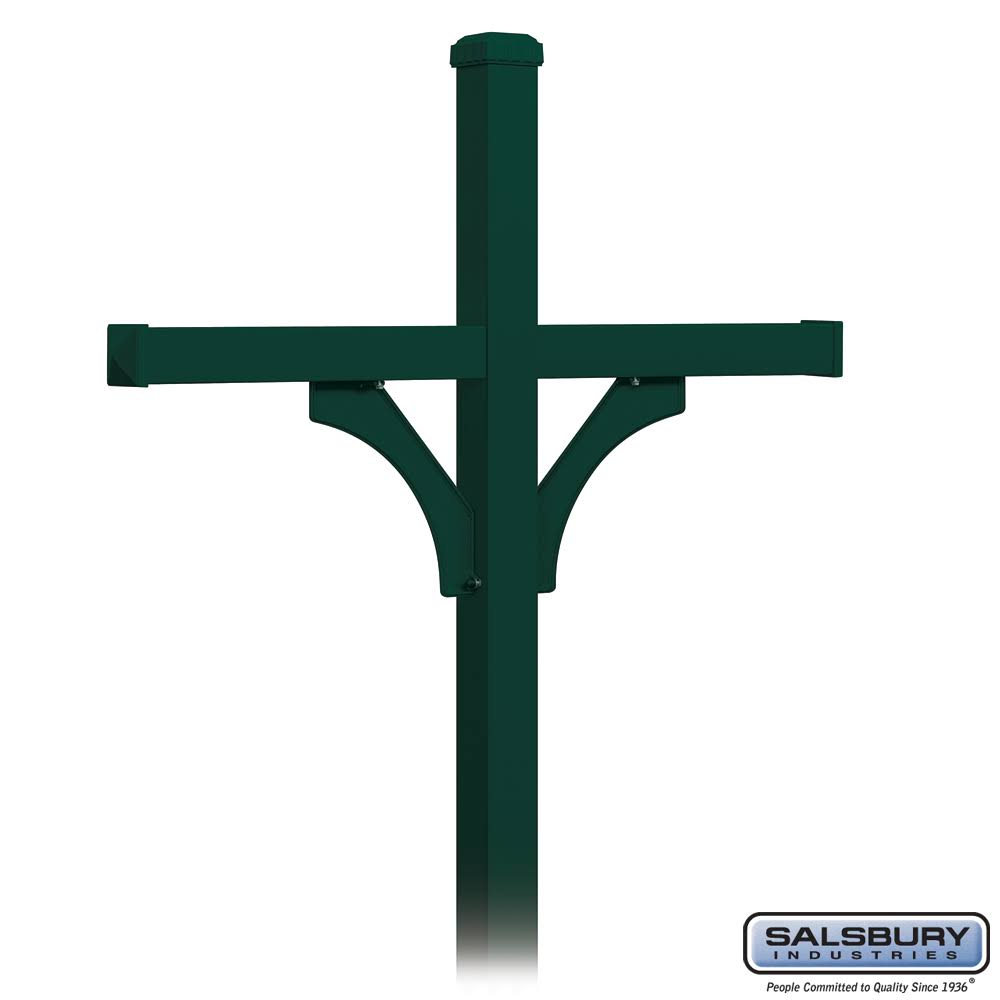 Green 2 Sided Mailbox Post J7450