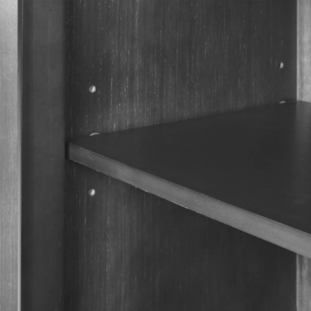 Antique Gray Wooden Accent Storage Cabinet with Adjustable Shelf H79280