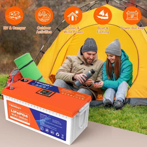 12V 300AH LiFePO4 Lithium Battery with Smart Display & APP Monitoring, 200A BMS, 2560W Load Power, 5000+ Cycles L565