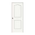 24 in. x 80 in. White Painted Right-Hand Textured Solid Core Molded Composite MDF Single Prehung Interior Door H76296