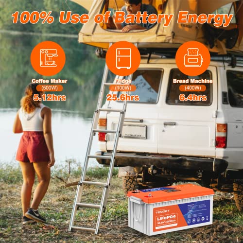 12V 300AH LiFePO4 Lithium Battery with Smart Display & APP Monitoring, 200A BMS, 2560W Load Power, 5000+ Cycles L565