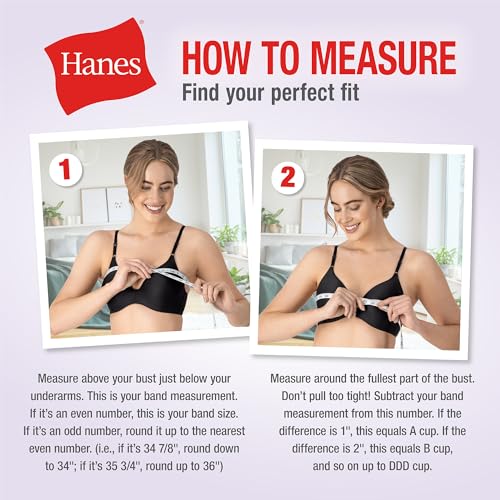 Women's Wireless T-shirt Bra, Moisture-wicking Convertible Smoothing Bra W931
